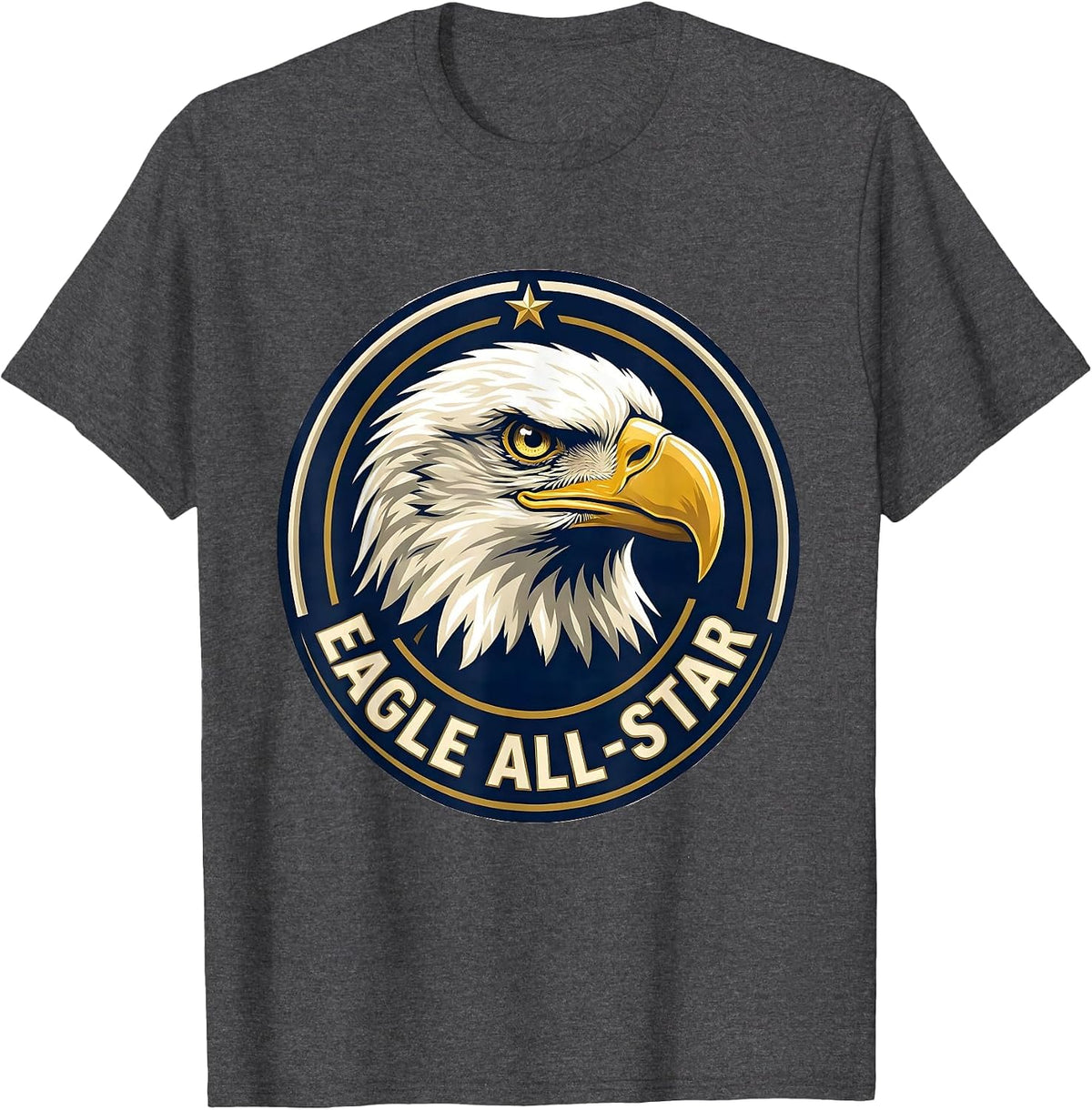 Eagle All-Star Sports Mascot Fan Pride Family T-Shirt - Dark Heather Grey