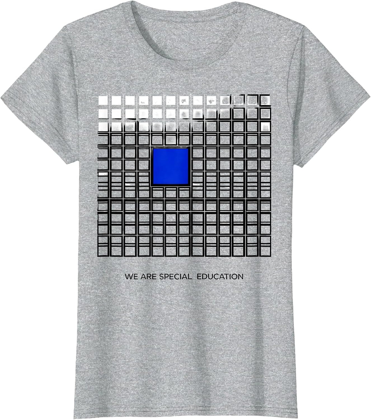 We Are Special Education Geometric Teacher Awareness Gift T-Shirt - Heather Grey
