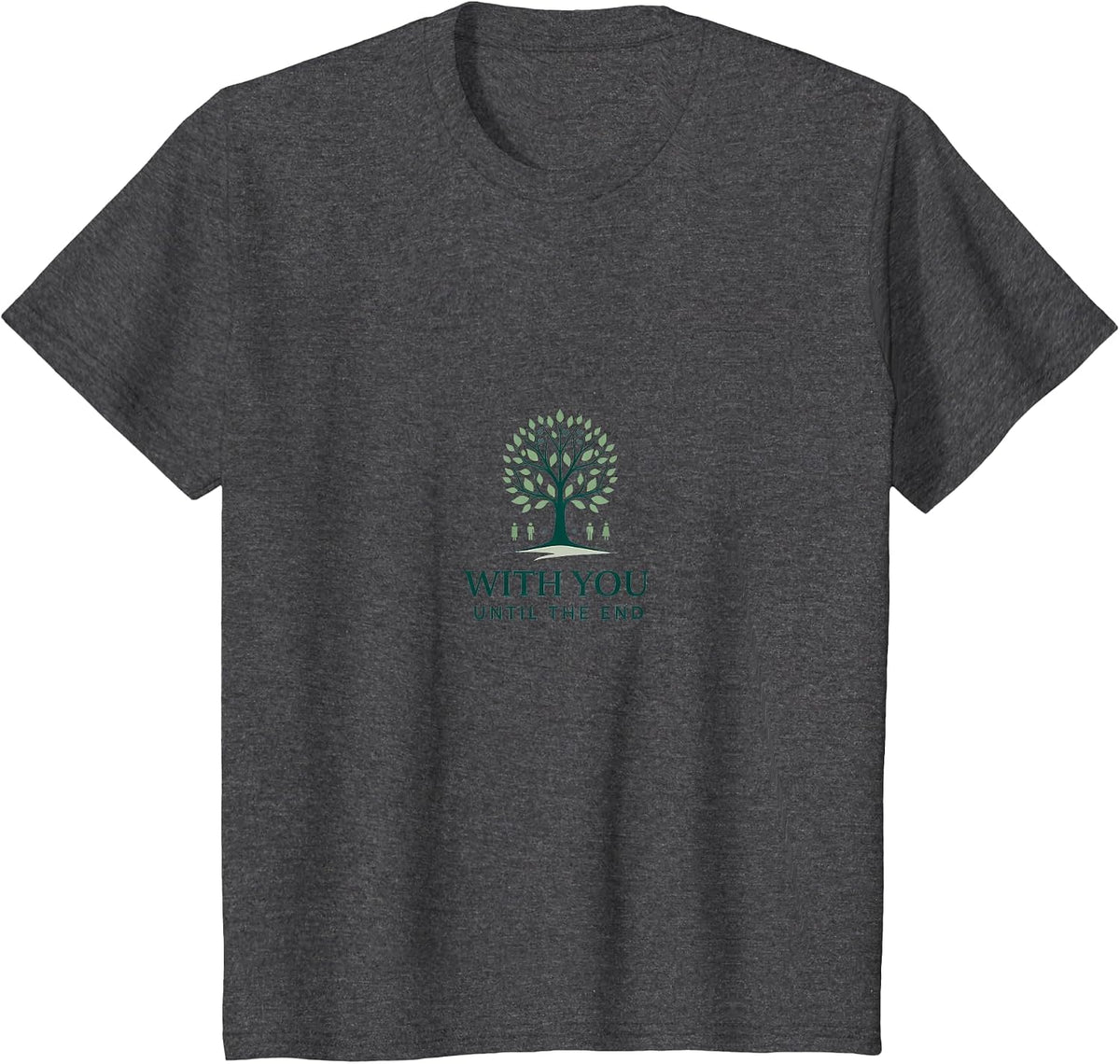Hospice Nurse: with You Until The End Compassionate Care T-Shirt - Dark Heather Grey