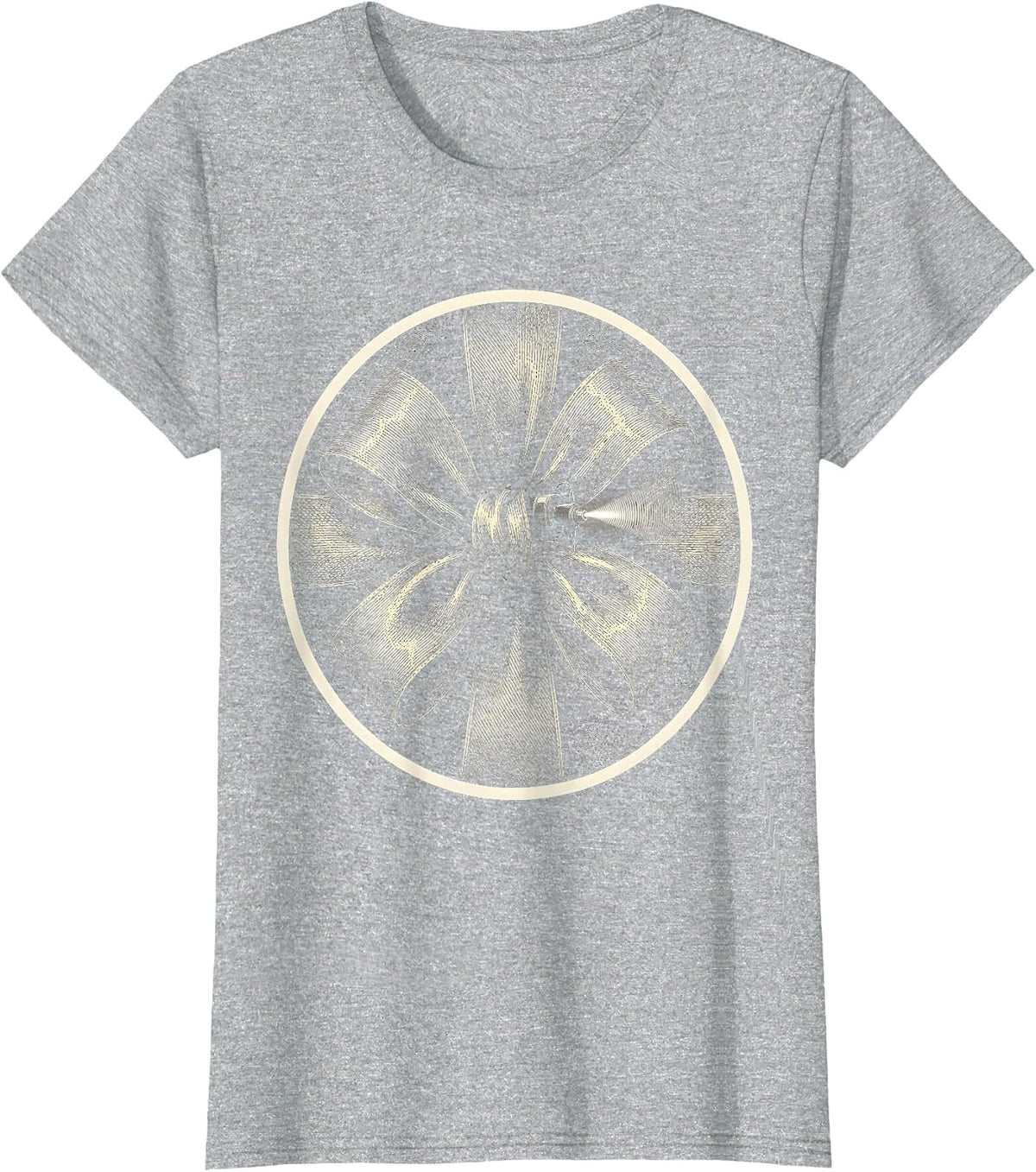 Christmas Bow Ultrasound Tech Radiology Tech Humor T-Shirt - Heather Grey