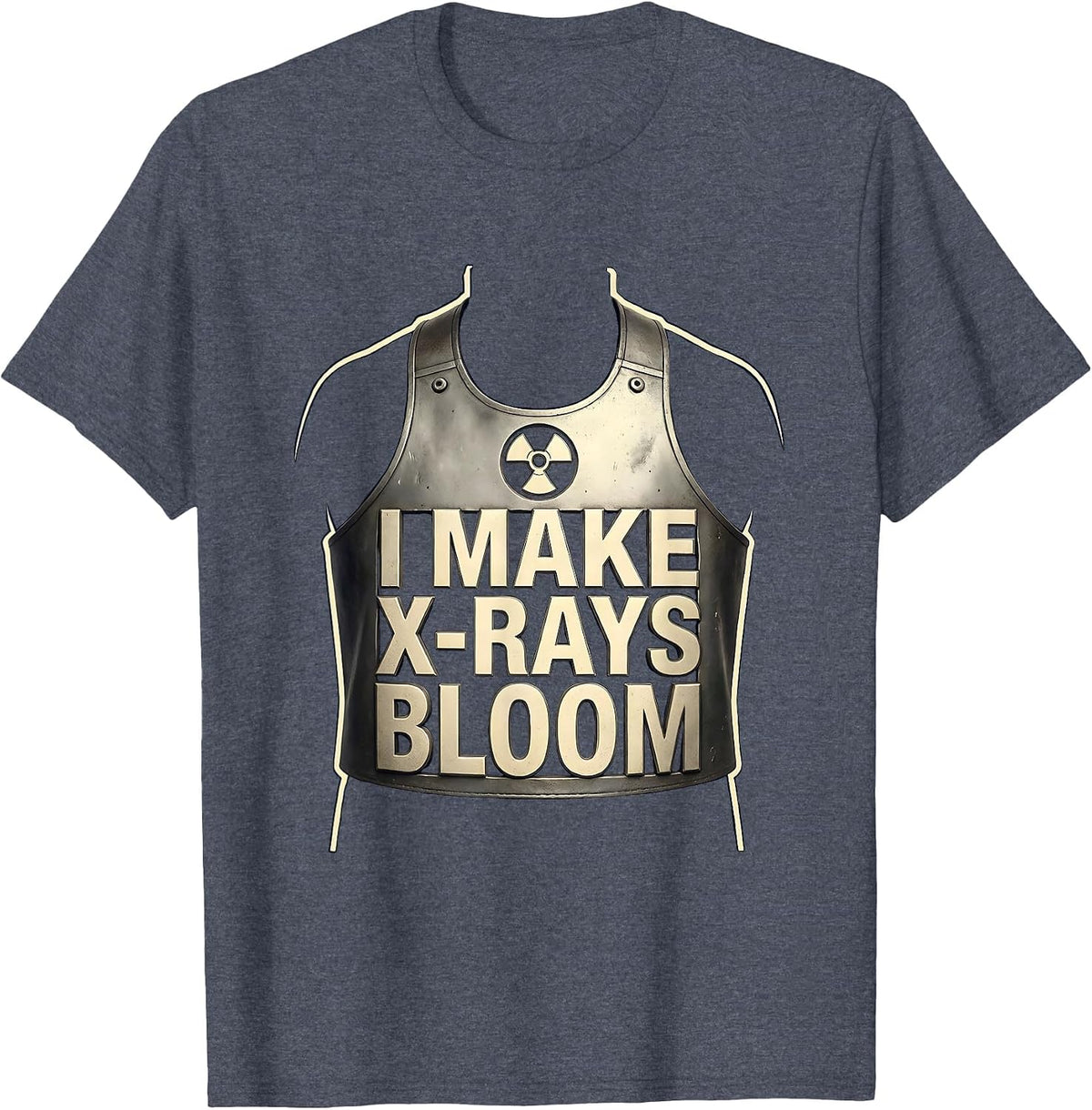 I Make X-Rays Bloom Radiology Tech Rad Tech Gift T-Shirt - Heather Blue