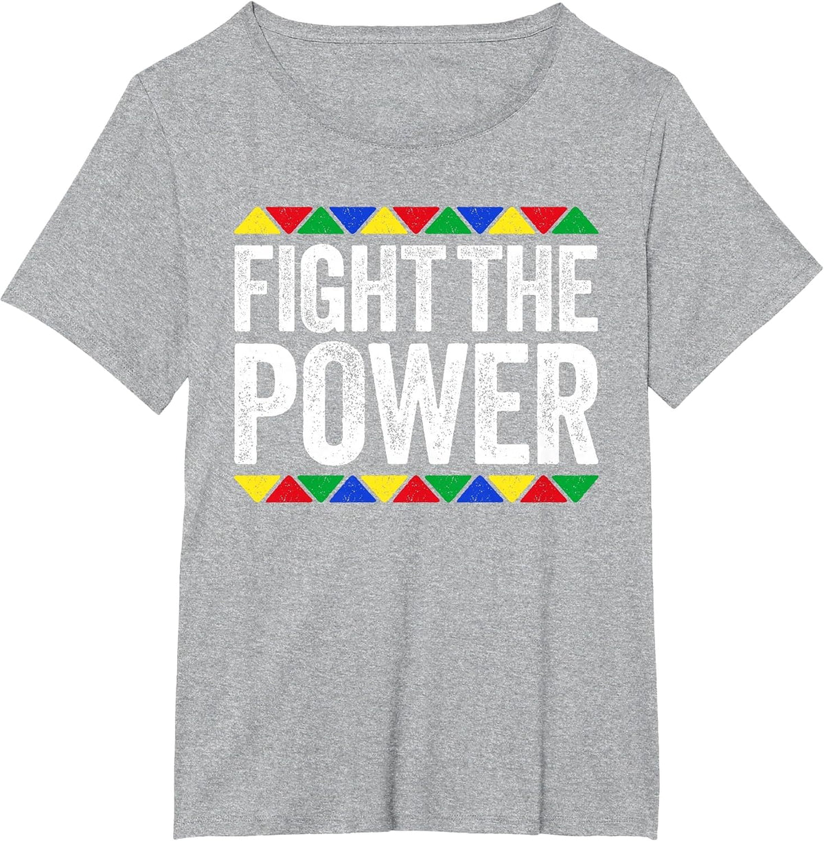 Fight The Power Shirt Black History Month T-Shirt - Heather Grey