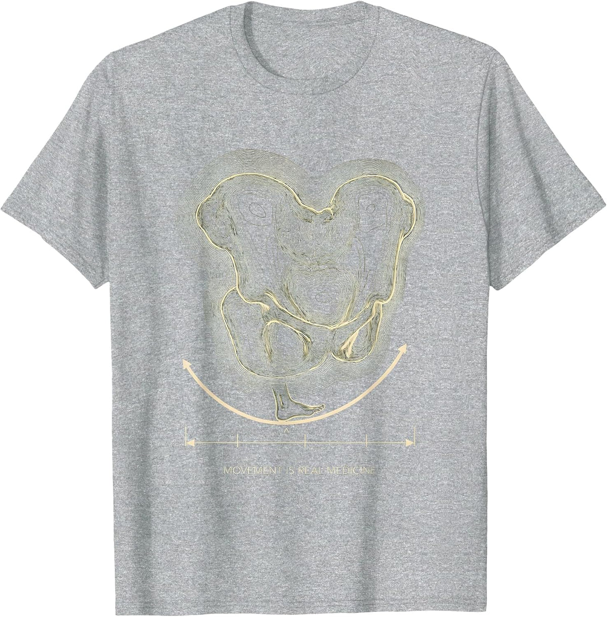 Men's Movement Is Real Medicine Physical Therapy PT Therapist T-Shirt - Heather Grey
