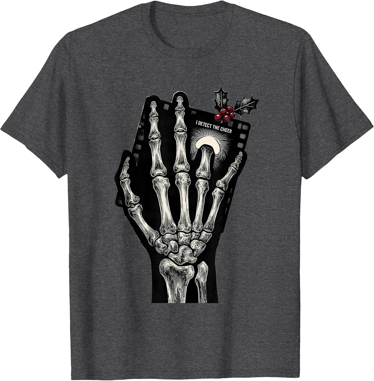 Men's I Detect The Cheer Scratchboard Radiology Tech Humor T-Shirt - Dark Heather Grey