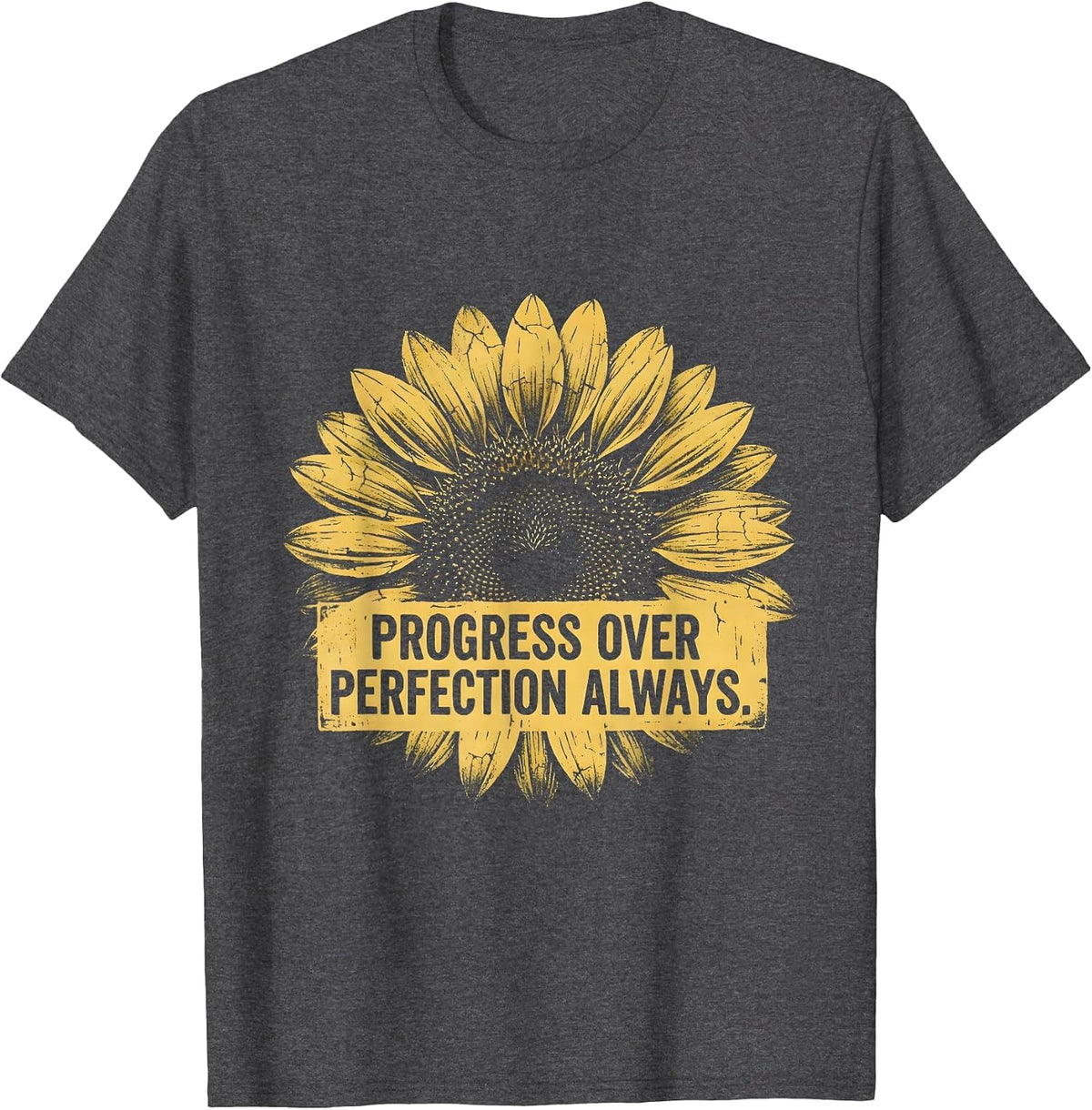Progress Over Perfection Special Education Teacher T-Shirt - Dark Heather Grey