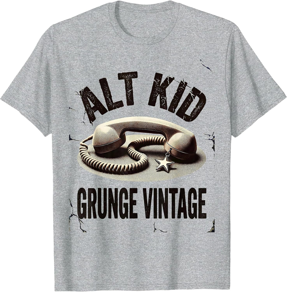 Men's Alt Kid Grunge Vintage Y2K Alt Aesthetic Graphic T-Shirt - Heather Grey