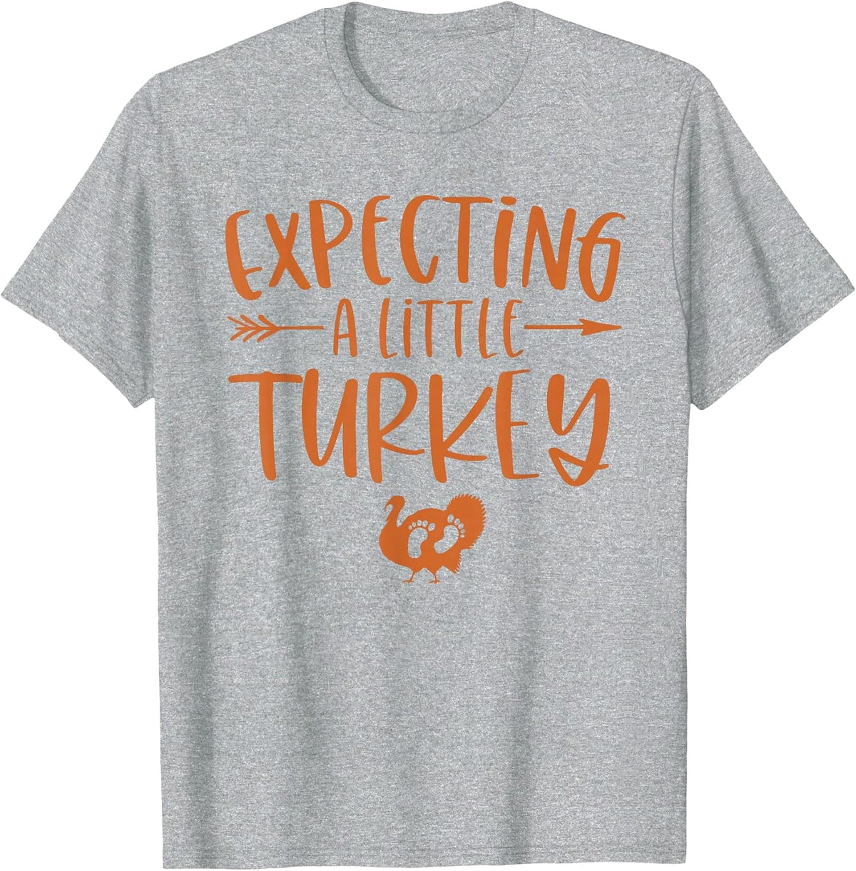 Expecting A Little Turkey Thanksgiving Pregnancy T-Shirt - Heather Grey