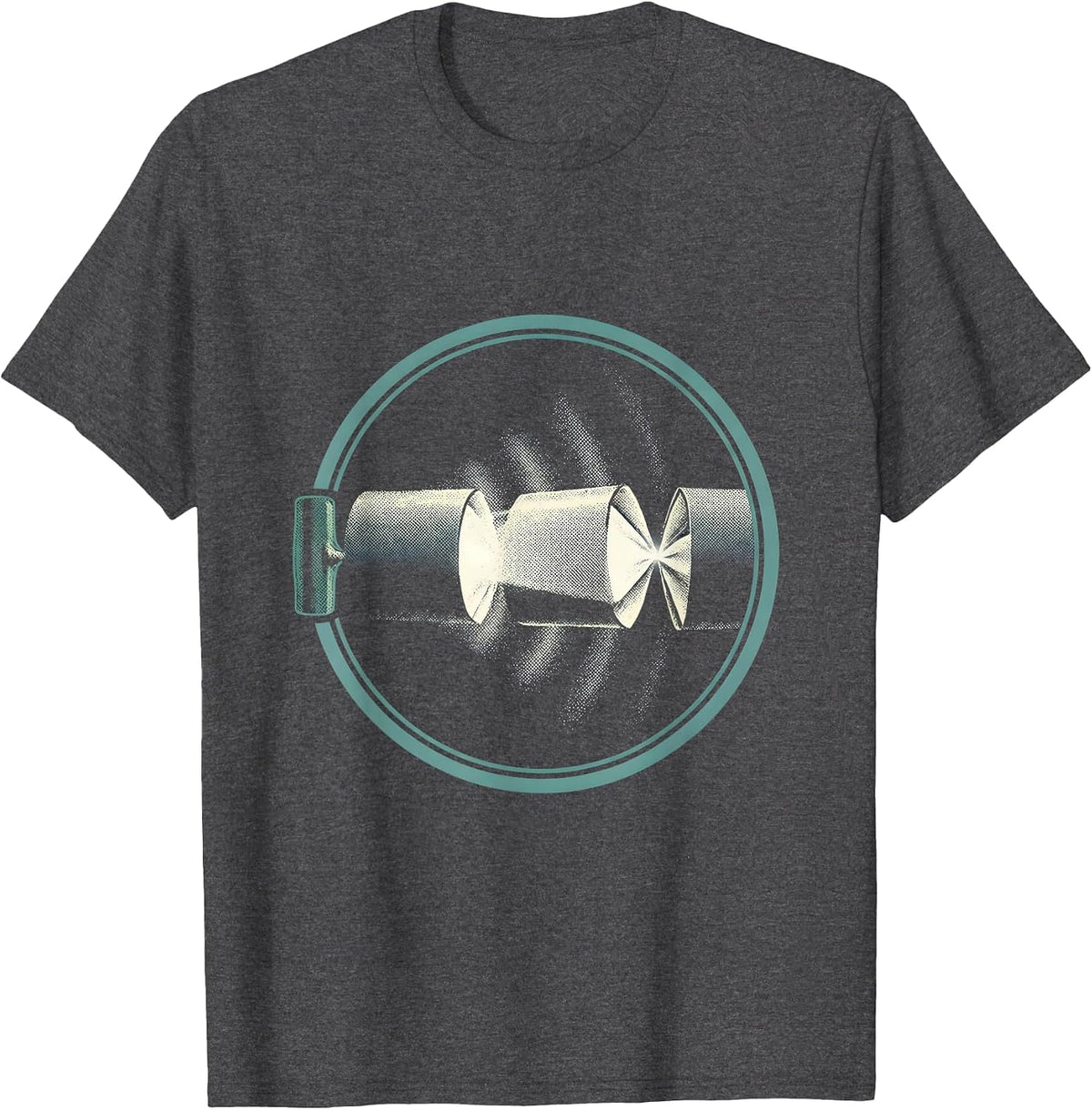 Men's Christmas Cracker Ultrasound Tech Radiology Humor T-Shirt - Dark Heather Grey