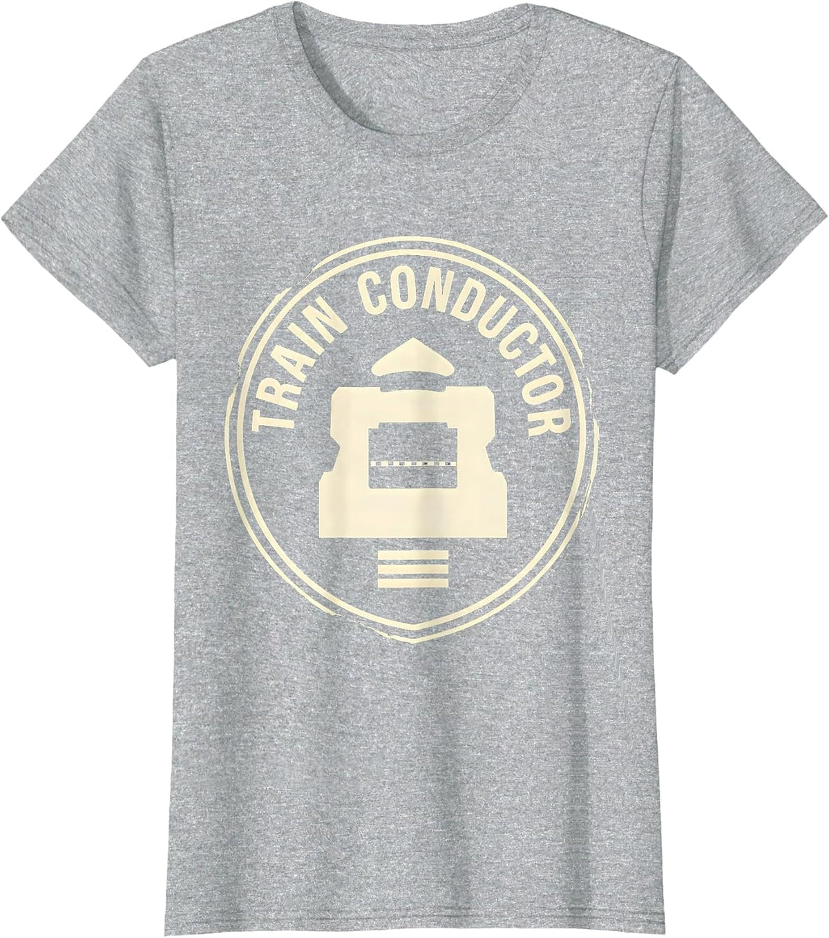 Women's Train Conductor Costume Halloween Funny Train Engineer T-Shirt - Heather Grey