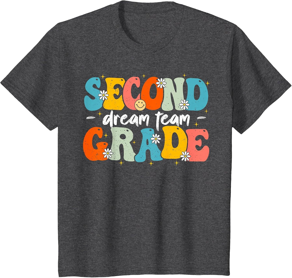 Dream Team Second Grade Teacher Back to School 2nd Grade Kid T-Shirt - Dark Heather Grey