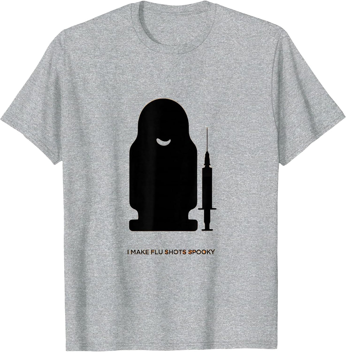 Men's I Make Flu Shots Spooky Funny Halloween Nurse Ghost Vaccine T-Shirt - Heather Grey