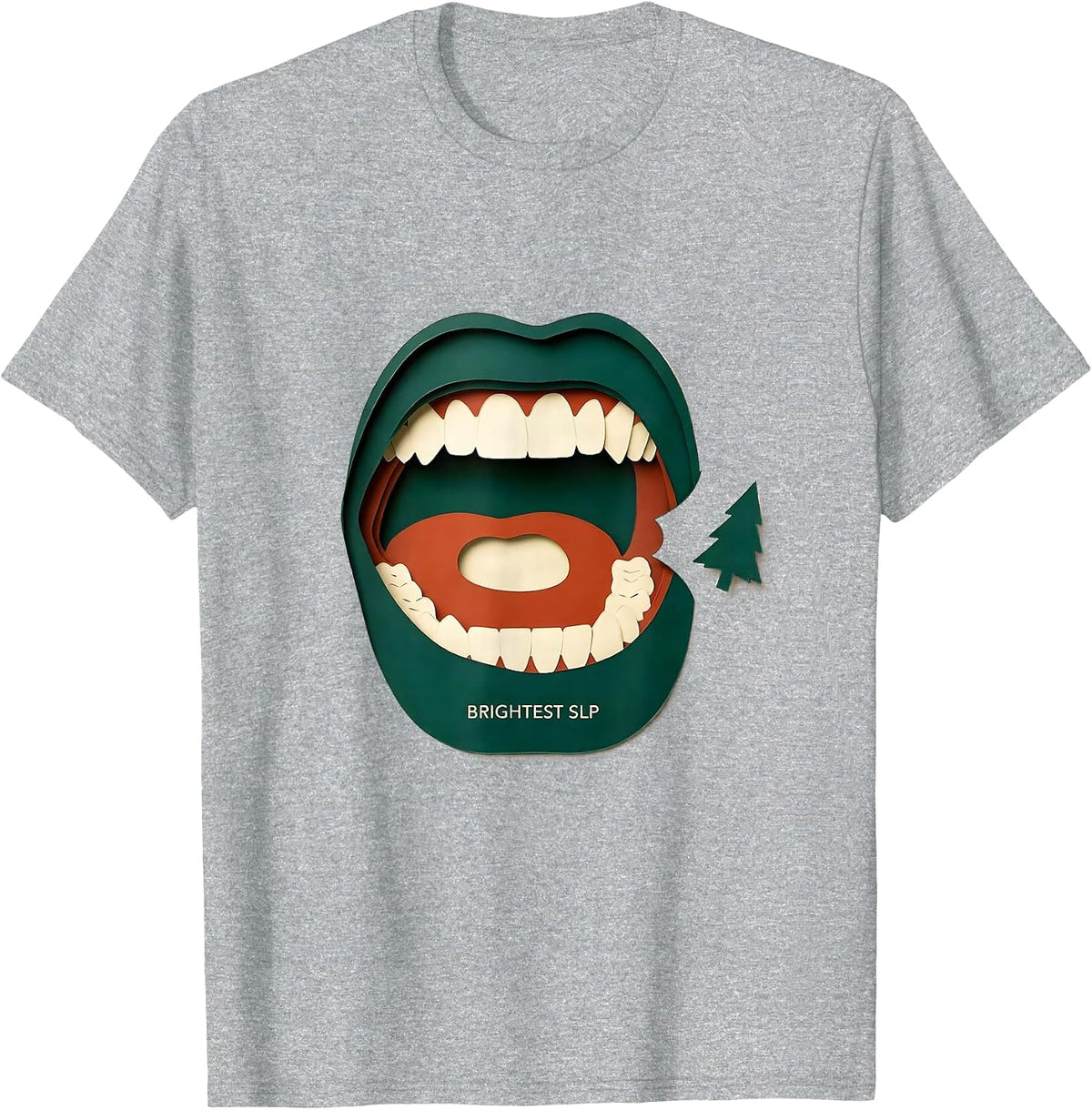 Men's Brightest SLP Funny Speech Language Pathologist Therapist T-Shirt - Heather Grey