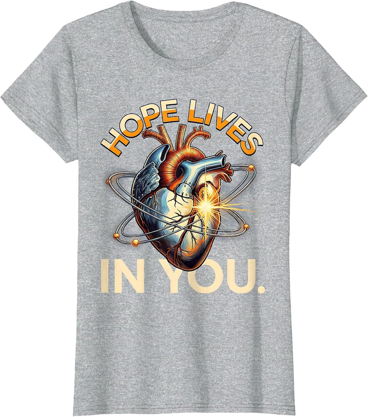 Hope Lives In You Suicide Prevention Awareness T-Shirt - Heather Grey