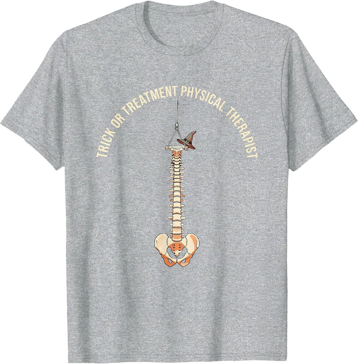 Men's Trick Or Treatment Physical Therapist Halloween PT T-Shirt - Heather Grey