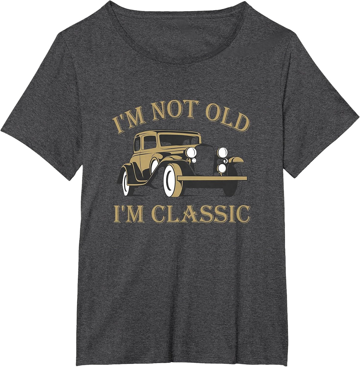 Retro Vintage Tee T-Shirt - Dark Heather Grey