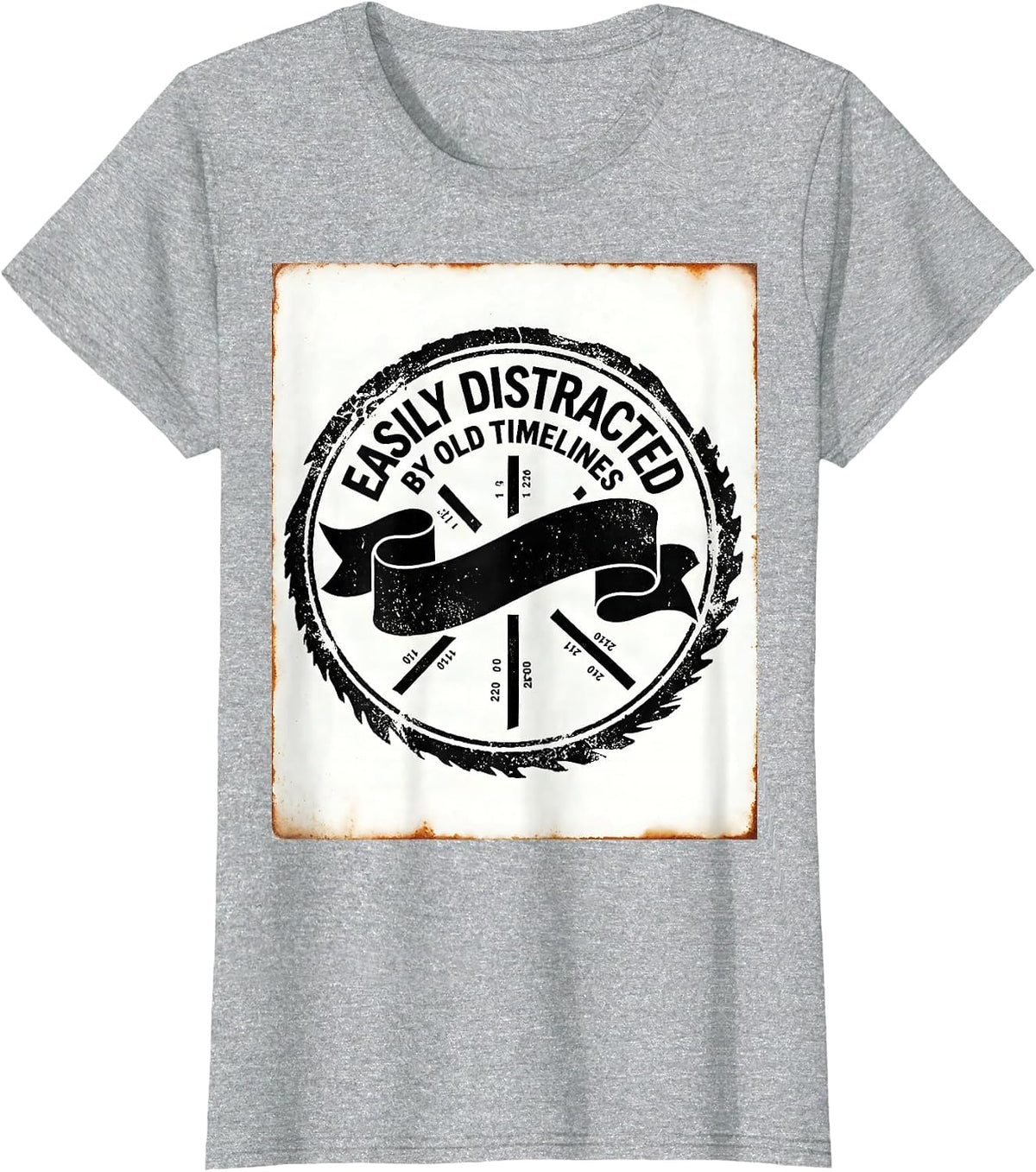 Easily Distracted By Old Timelines Funny History Teacher T-Shirt - Heather Grey