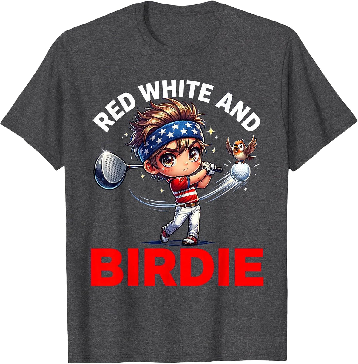 Mademark 4th of July - Men T-Shirt - Dark Heather Grey-red White