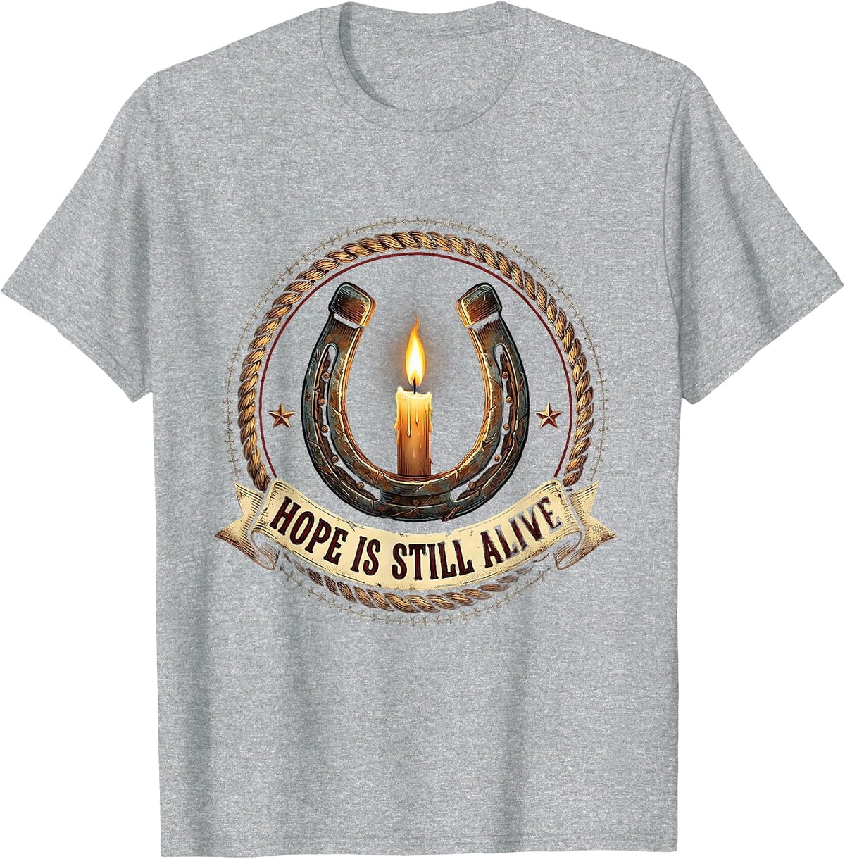 Men's Hope Is Still Alive Suicide Awareness Design T-Shirt - Heather Grey