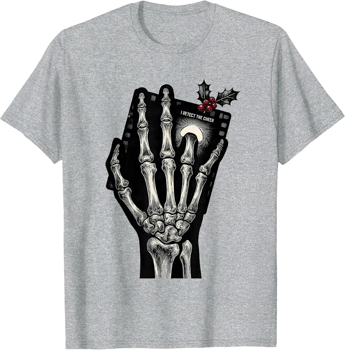Men's I Detect The Cheer Scratchboard Radiology Tech Humor T-Shirt - Heather Grey