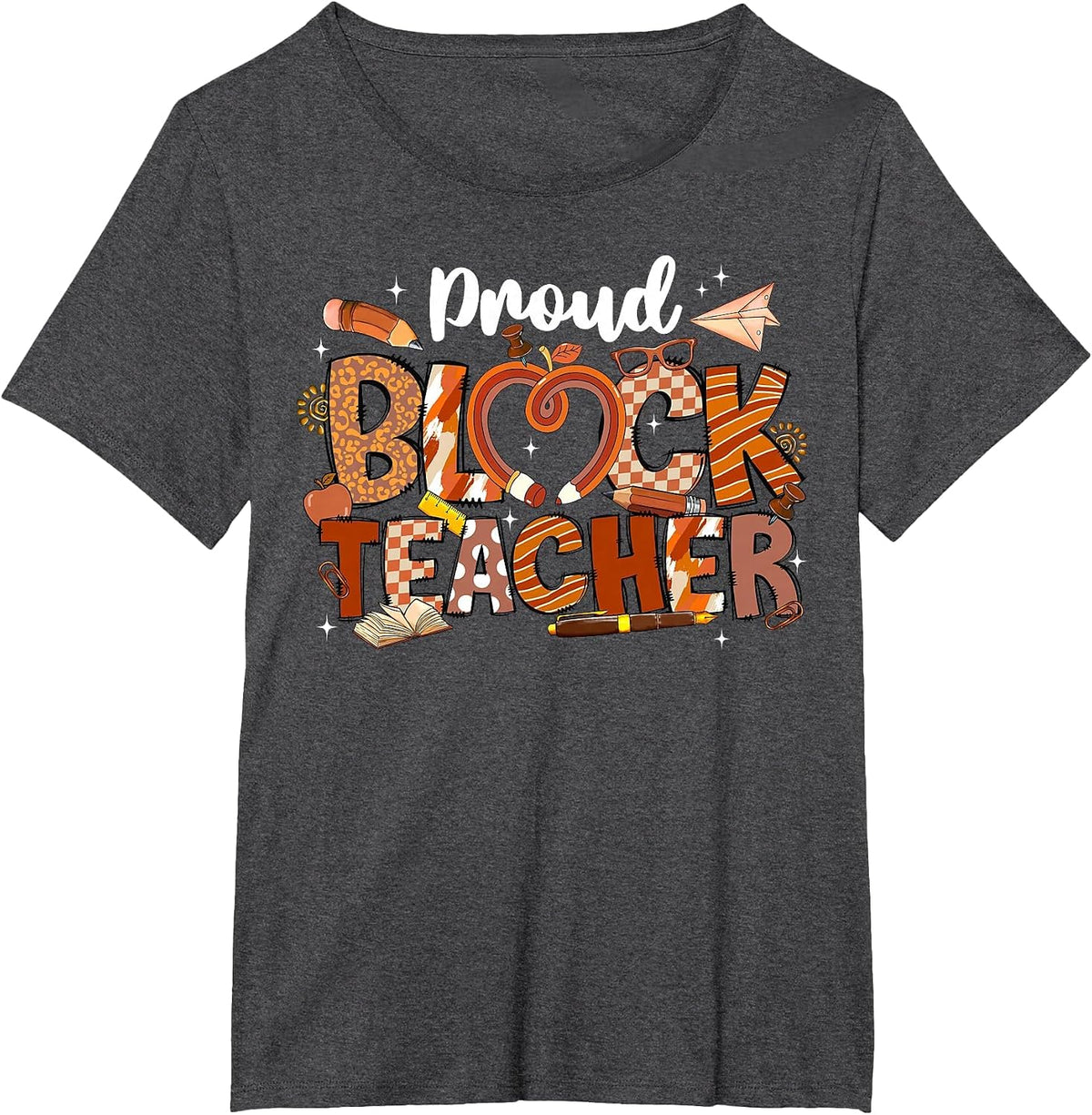 Proud Black Teacher Black History Month Juneteenth Men Women T-Shirt - Dark Heather Grey