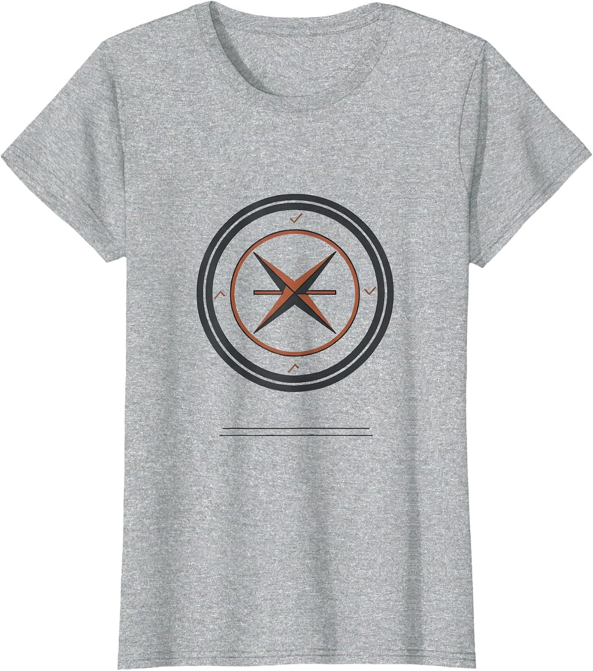 Women's Minimalist History Teacher Compass Seal Back to School T-Shirt - Heather Grey