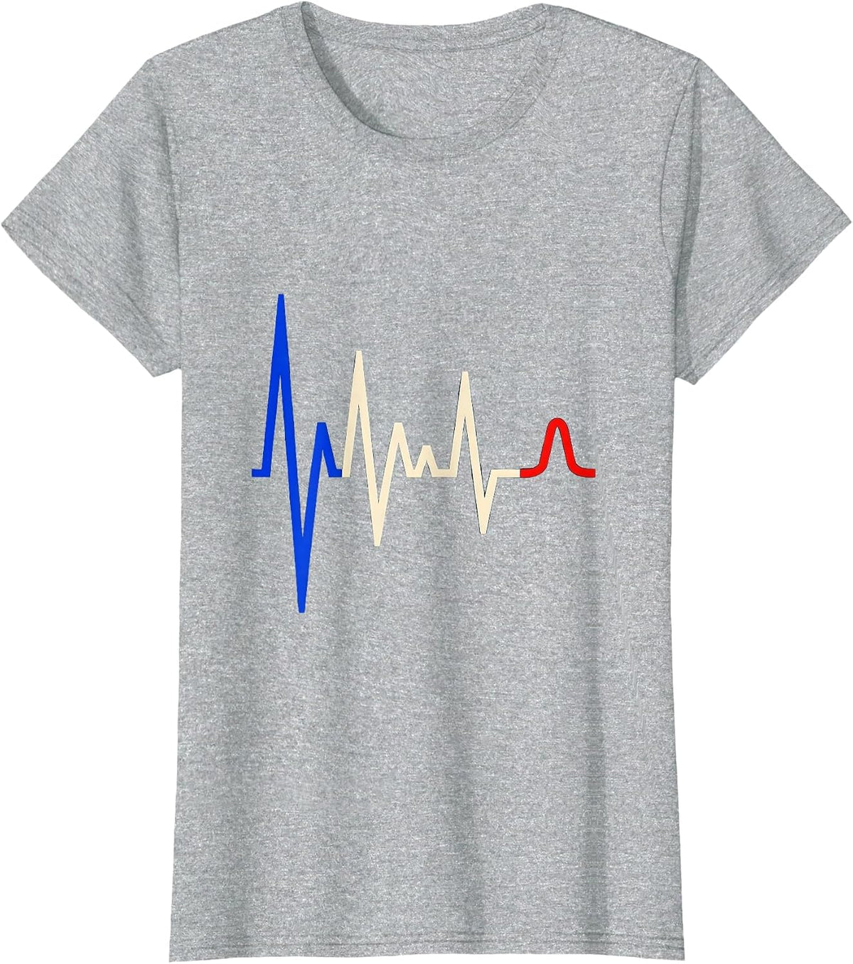 OBGYN Squad Geometric Fetal Waveform Humor T-Shirt - Heather Grey