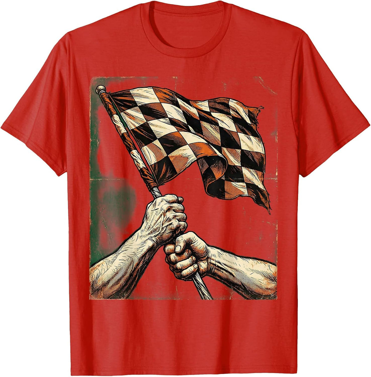 Men's Soccer Dad Referee Flag Frustration Graphic T-Shirt - Red