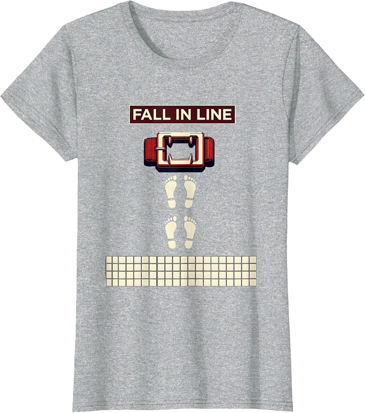 Fall In Line Geometric Physical Therapy PT OT Therapist T-Shirt - Heather Grey
