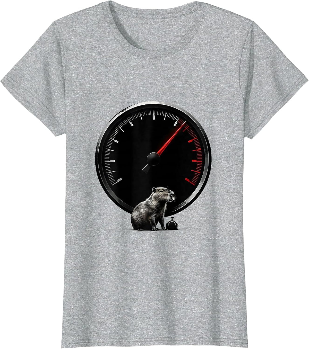 Capybara Gamer Minimalist Funny Video Games Meme T-Shirt - Heather Grey