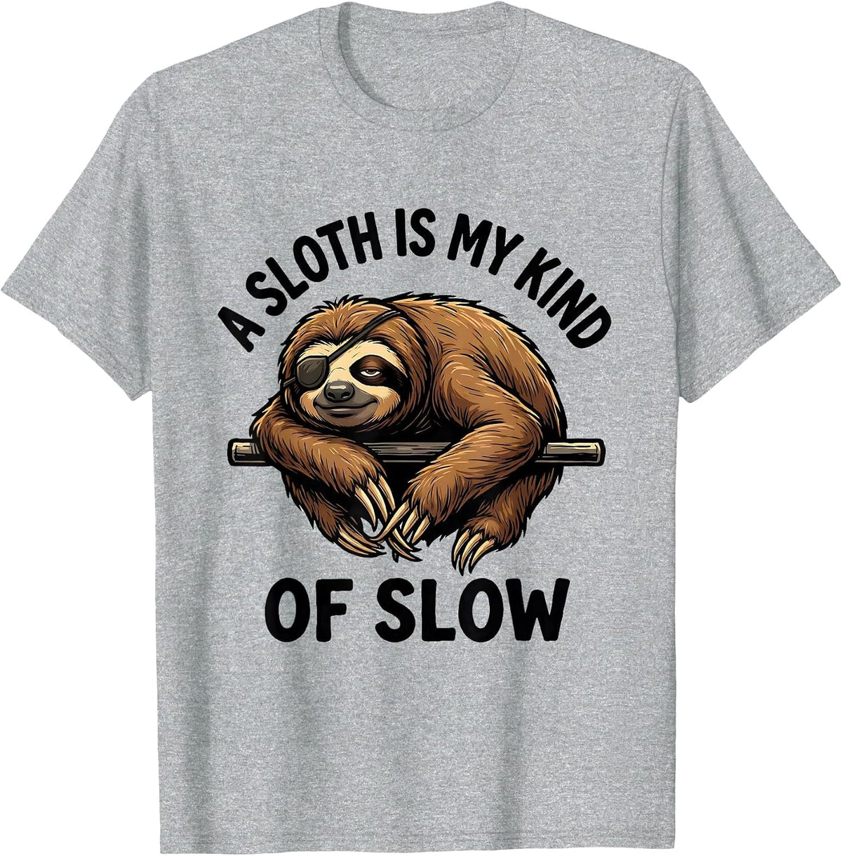 Men's A Sloth Is My Kind Of Slow Funny Sloth Lover Humor Gift T-Shirt - Heather Grey