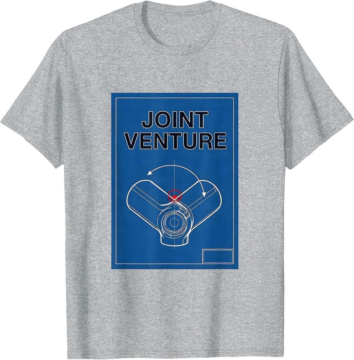 Men's Joint Venture Technical Blueprint Physical Therapist OT T-Shirt - Heather Grey