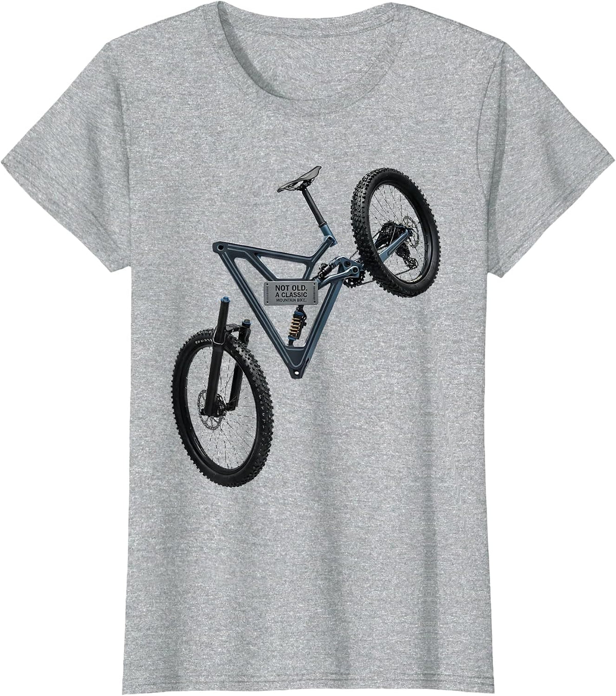 Women's Not Old A Classic Mountain Bike Funny Cyclist Gift T-Shirt - Heather Grey