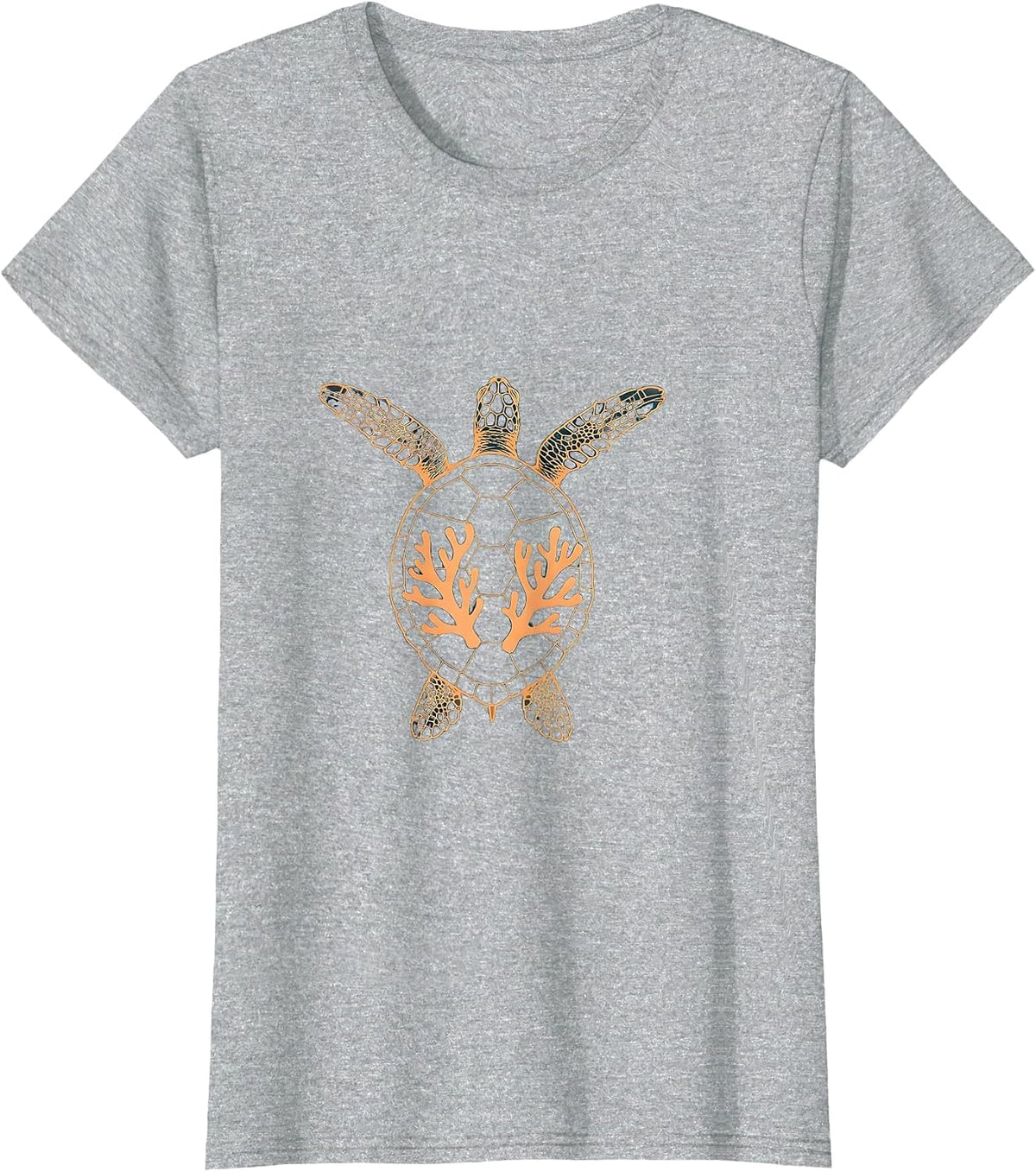 Women's Sea Turtle Coral Reef Cruise Ocean Graphic T-Shirt - Heather Grey