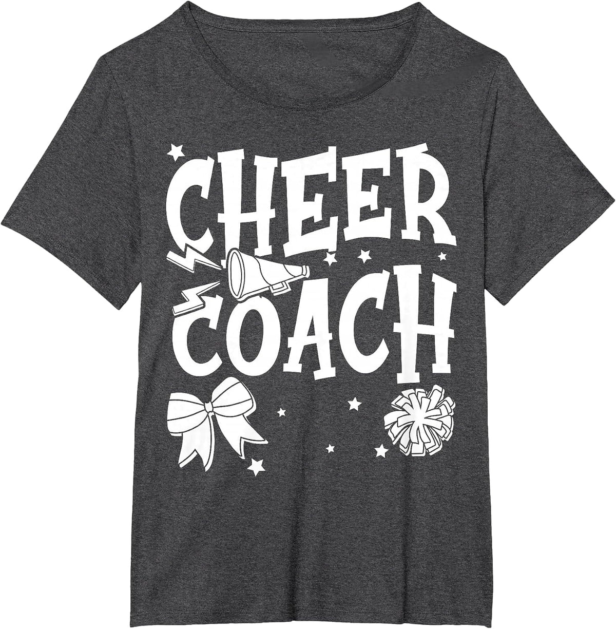 Cheer Coach Cheerleading Coach T-Shirt - Dark Heather Grey