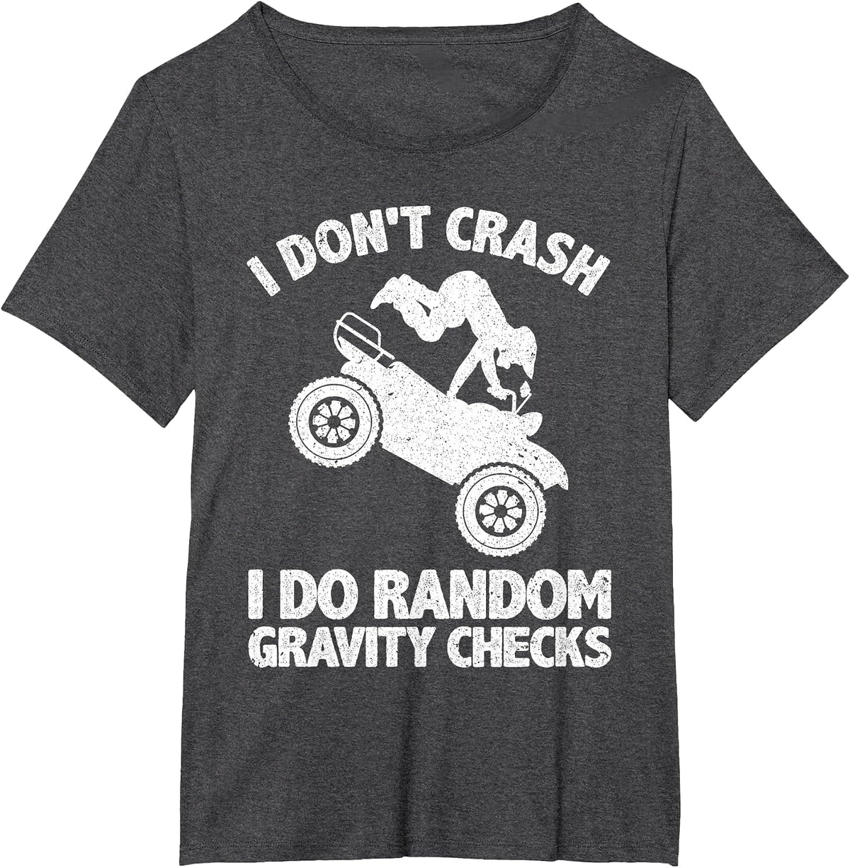 Cool ATV for Men Women 4 Wheeler Quad Racing Offroad Biking T-Shirt - Dark Heather Grey