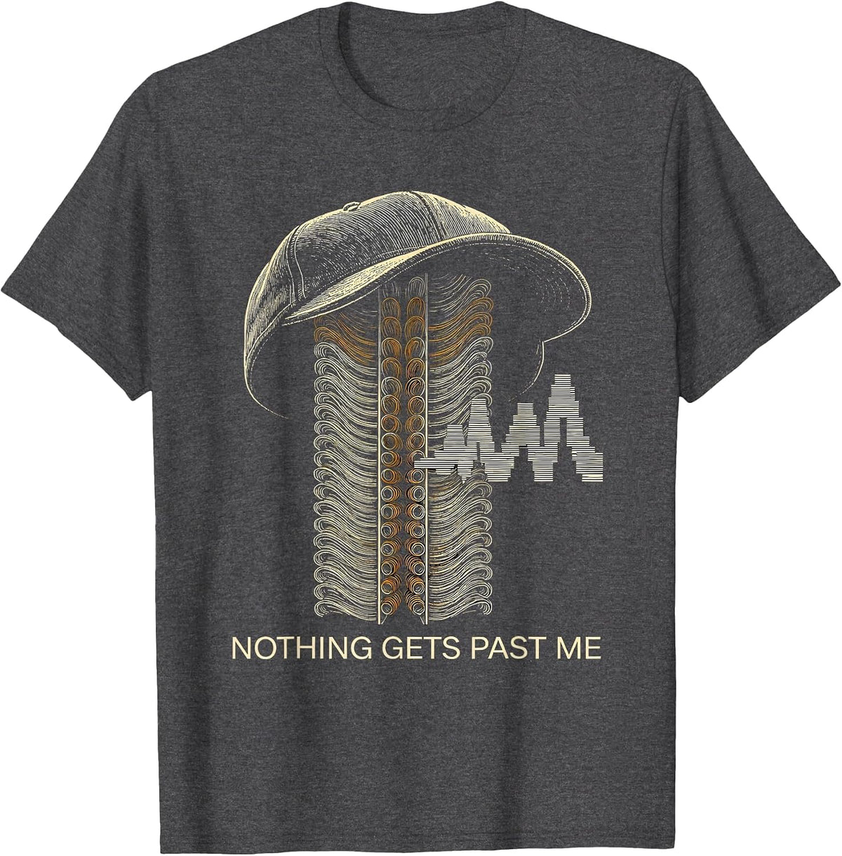Nothing Gets Past Me Funny Lab Tech Clinical Science Humor T-Shirt - Dark Heather Grey
