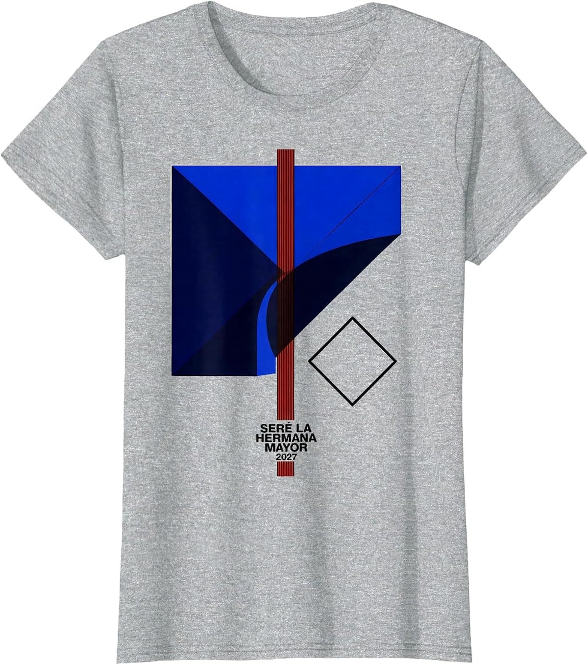 Seré la hermana mayor 2027 Hermana Mayor Spanish Sibling T-Shirt - Heather Grey