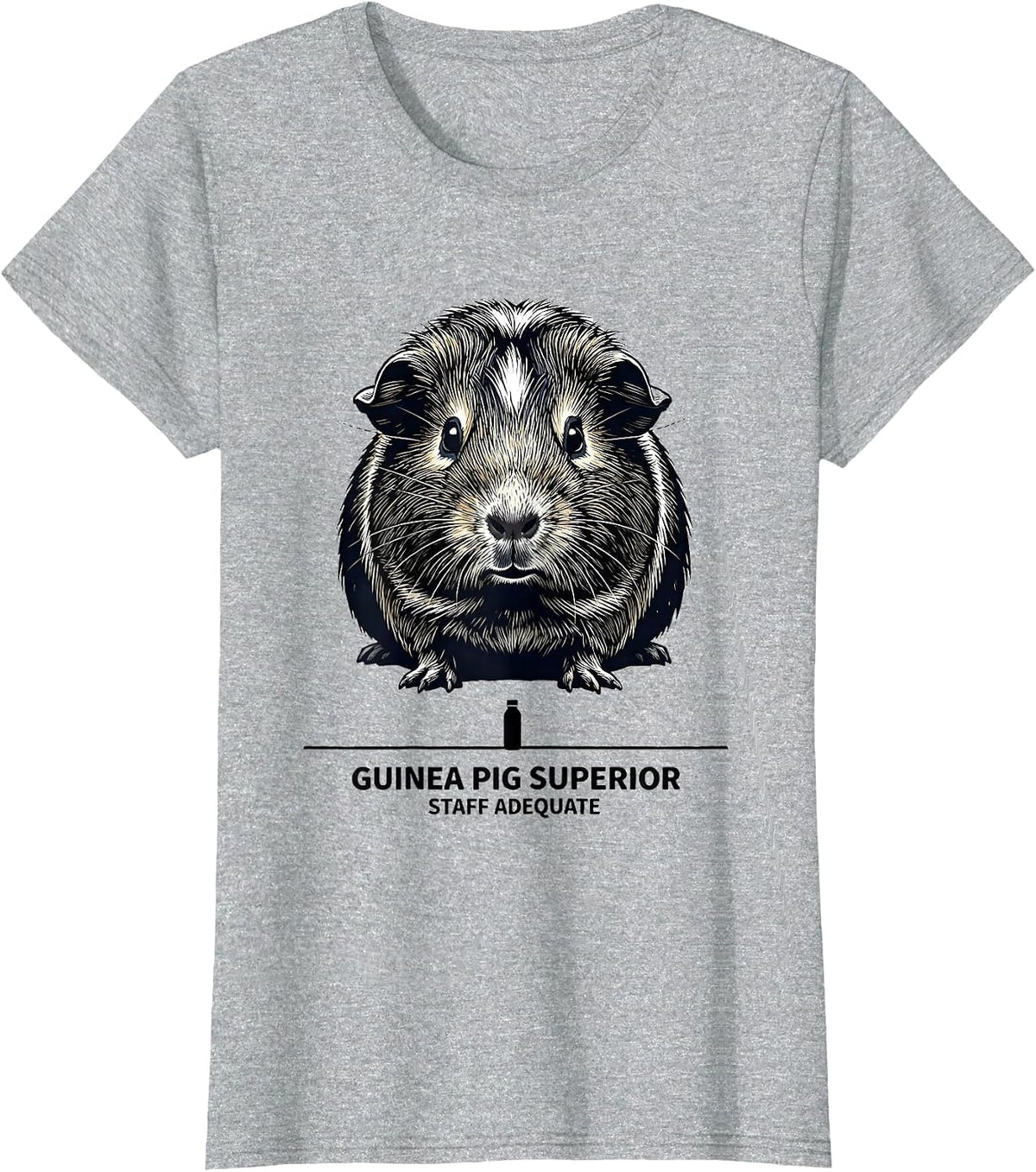Guinea Pig Superior Staff Adequate Funny Pig Lover Humor T-Shirt - Heather Grey