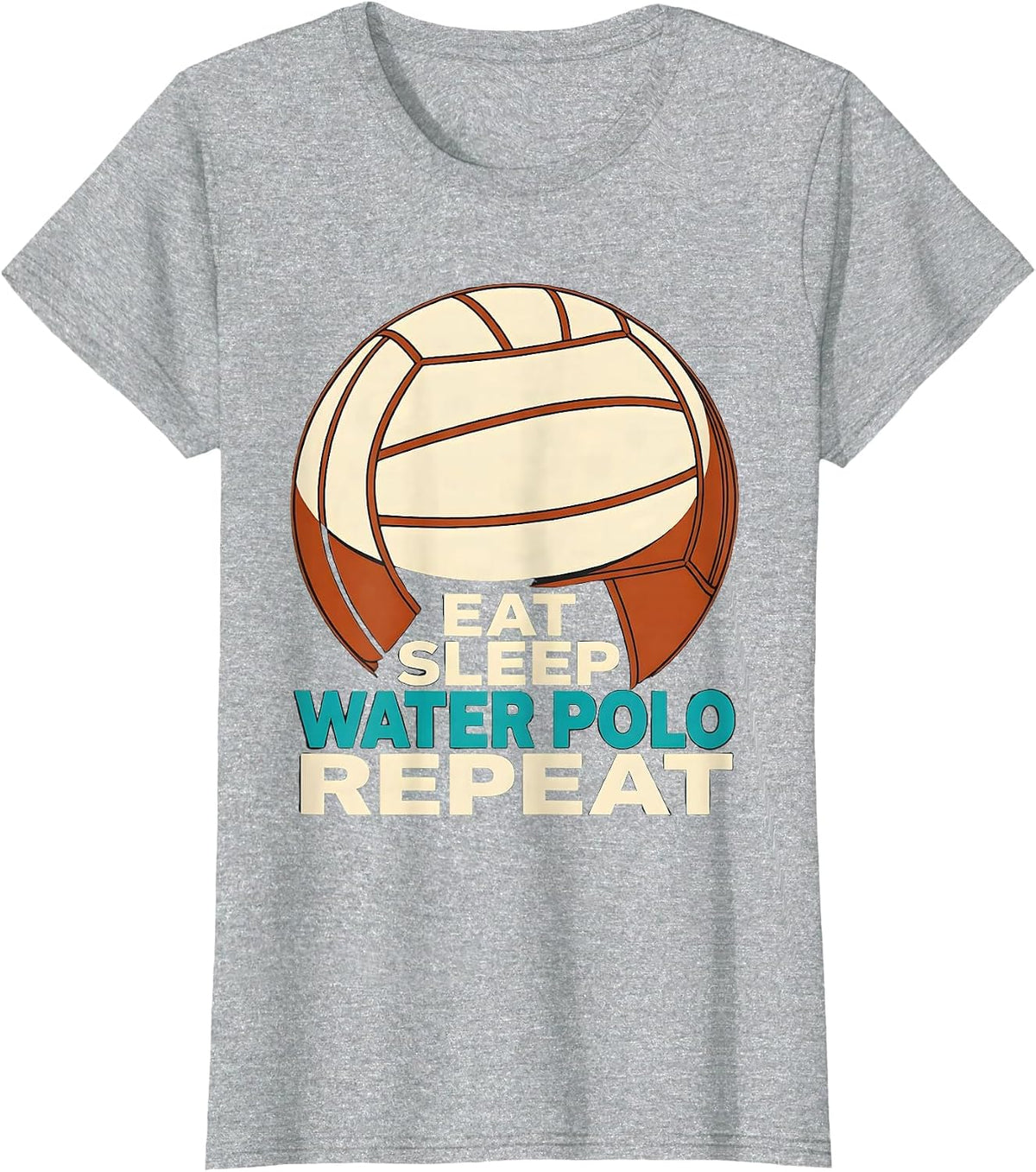 Eat Sleep Water Polo Repeat Funny Water Polo Player Humor T-Shirt - Heather Grey