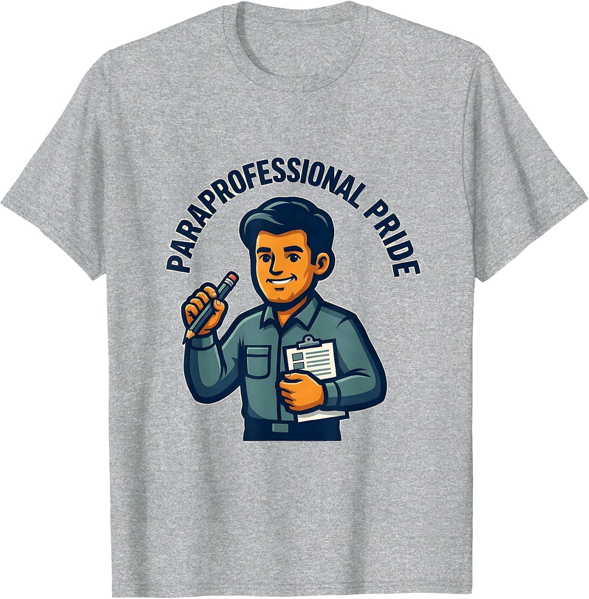 Men's Paraprofessional Pride Funny School Counselor Camp Counselor T-Shirt - Heather Grey