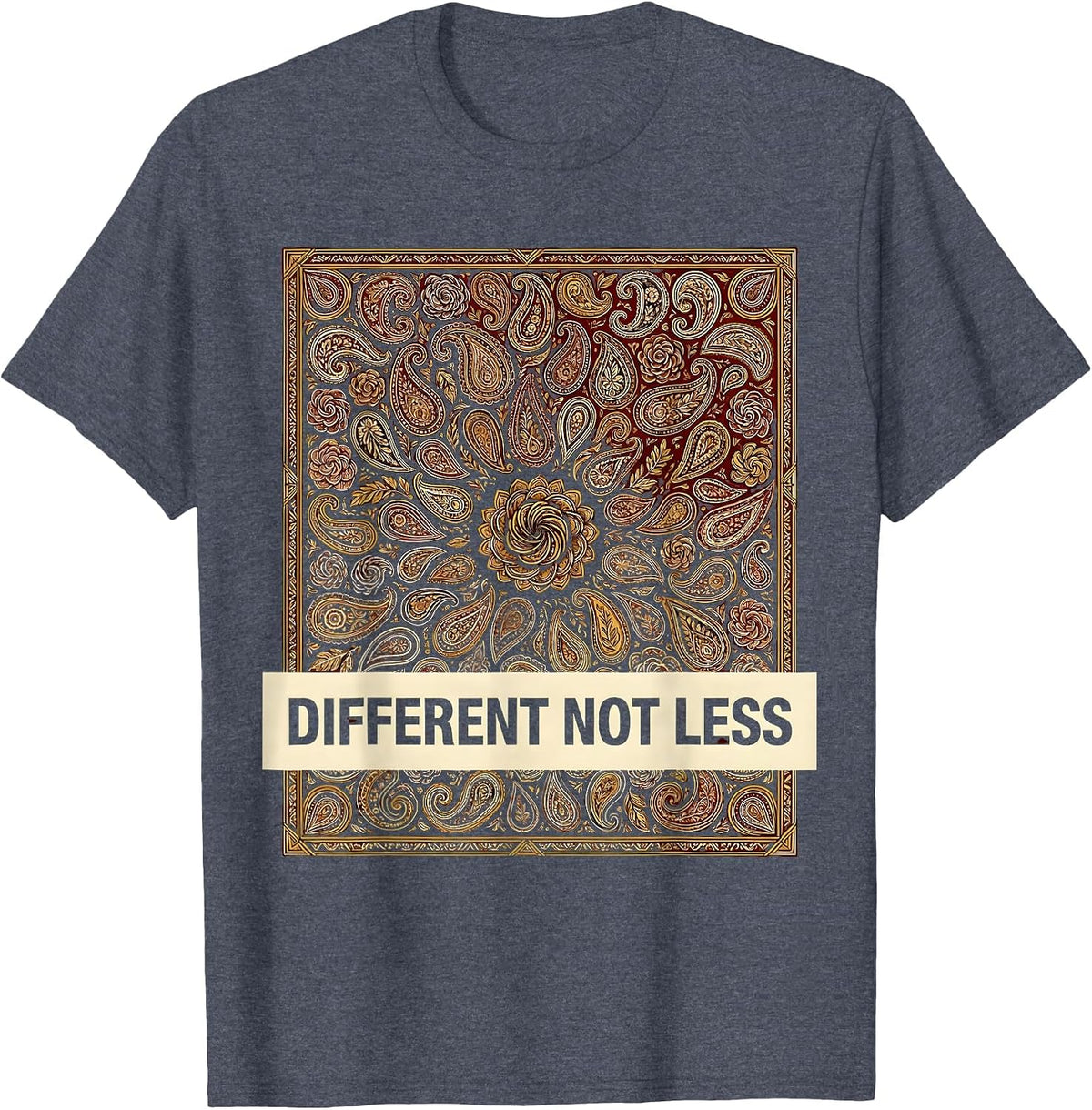 Different Not Less Special Education Design T-Shirt - Heather Blue