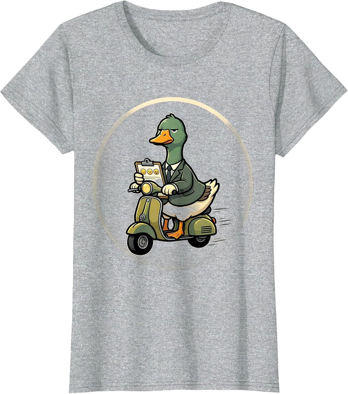 Women's Off To Regulate Emotions Funny Goose Scooter ABA Therapist T-Shirt - Heather Grey