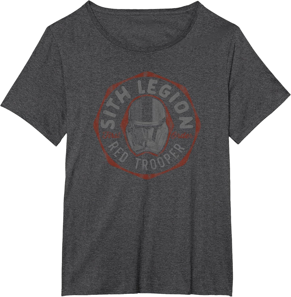 Star Wars Rise of Skywalker Sith Legion Red Trooper T-Shirt - Dark Heather Grey