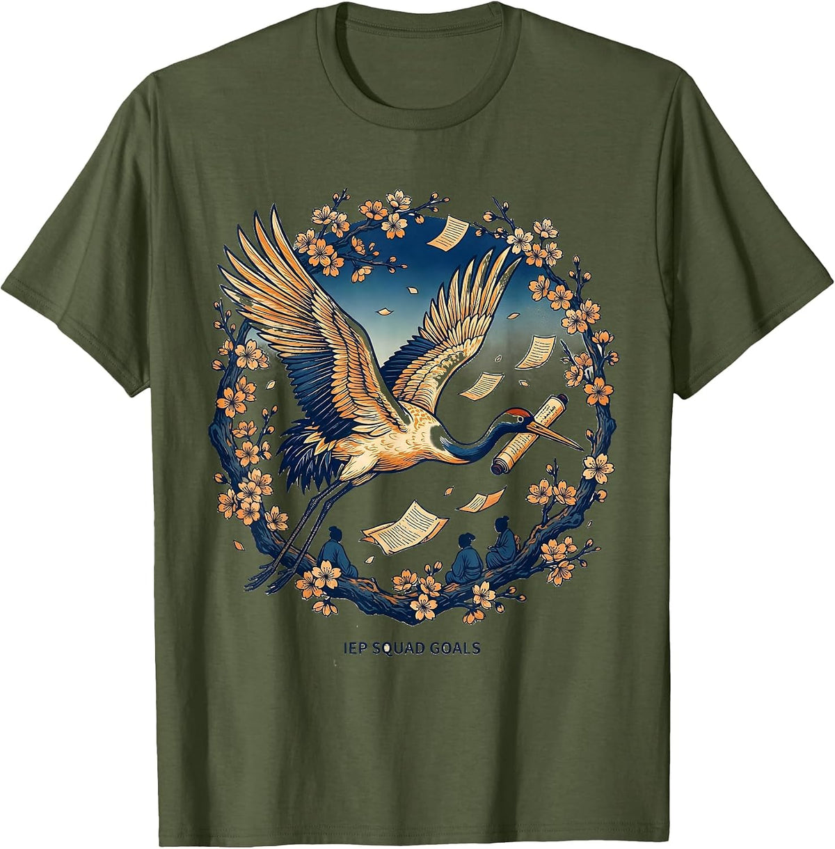 IEP Squad Goals Special Education Teacher Design T-Shirt - Olive Green