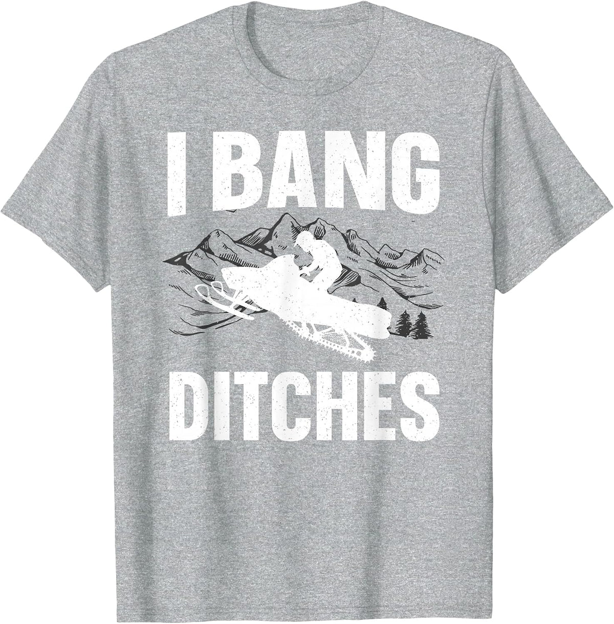 Snowmobile Design for Men Women Snow Mobile Snowmobile Lover T-Shirt - Heather Grey