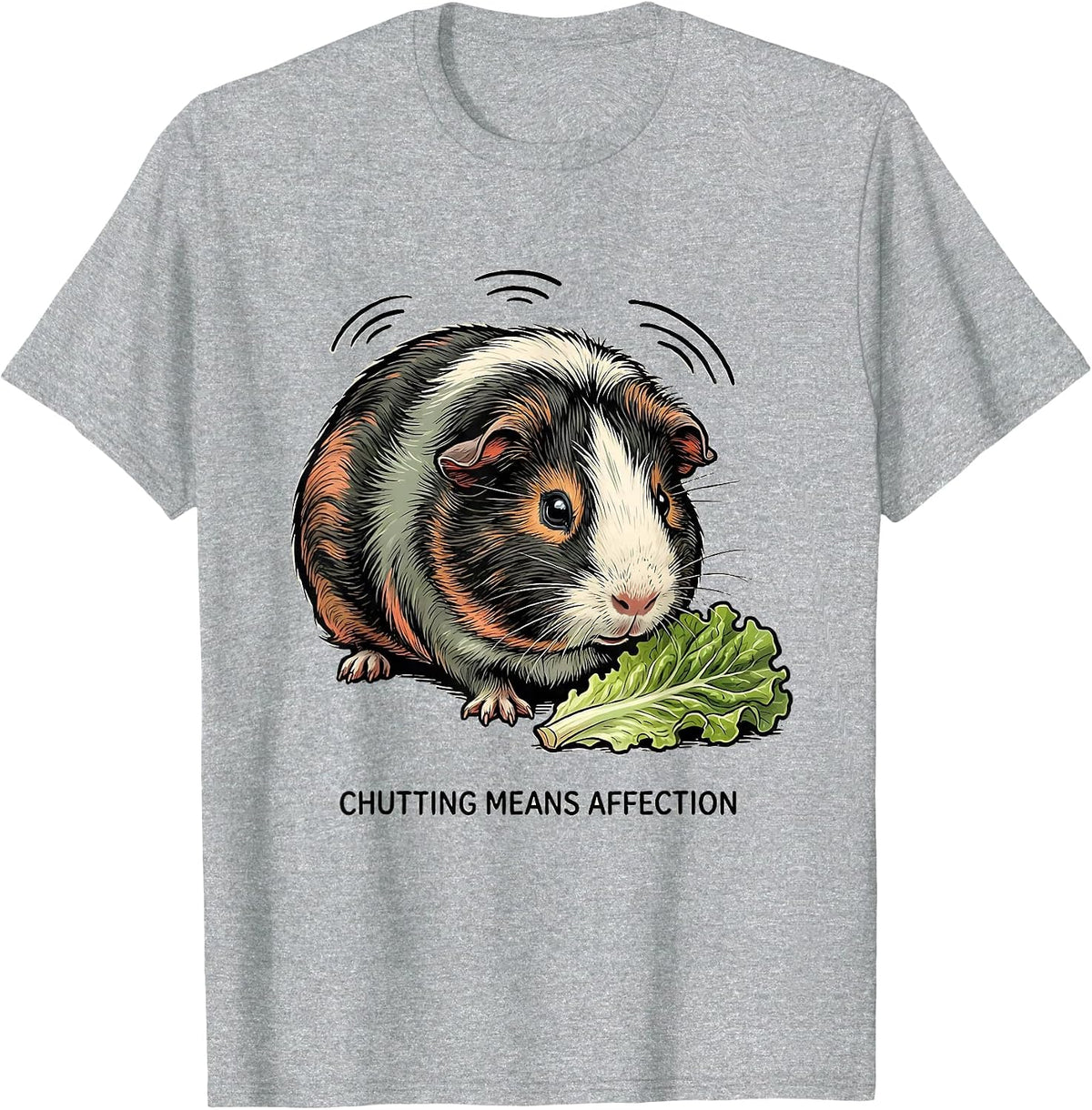 Men's Chutting Means Affection Funny Guinea Pig Lover Pet Pig T-Shirt - Heather Grey