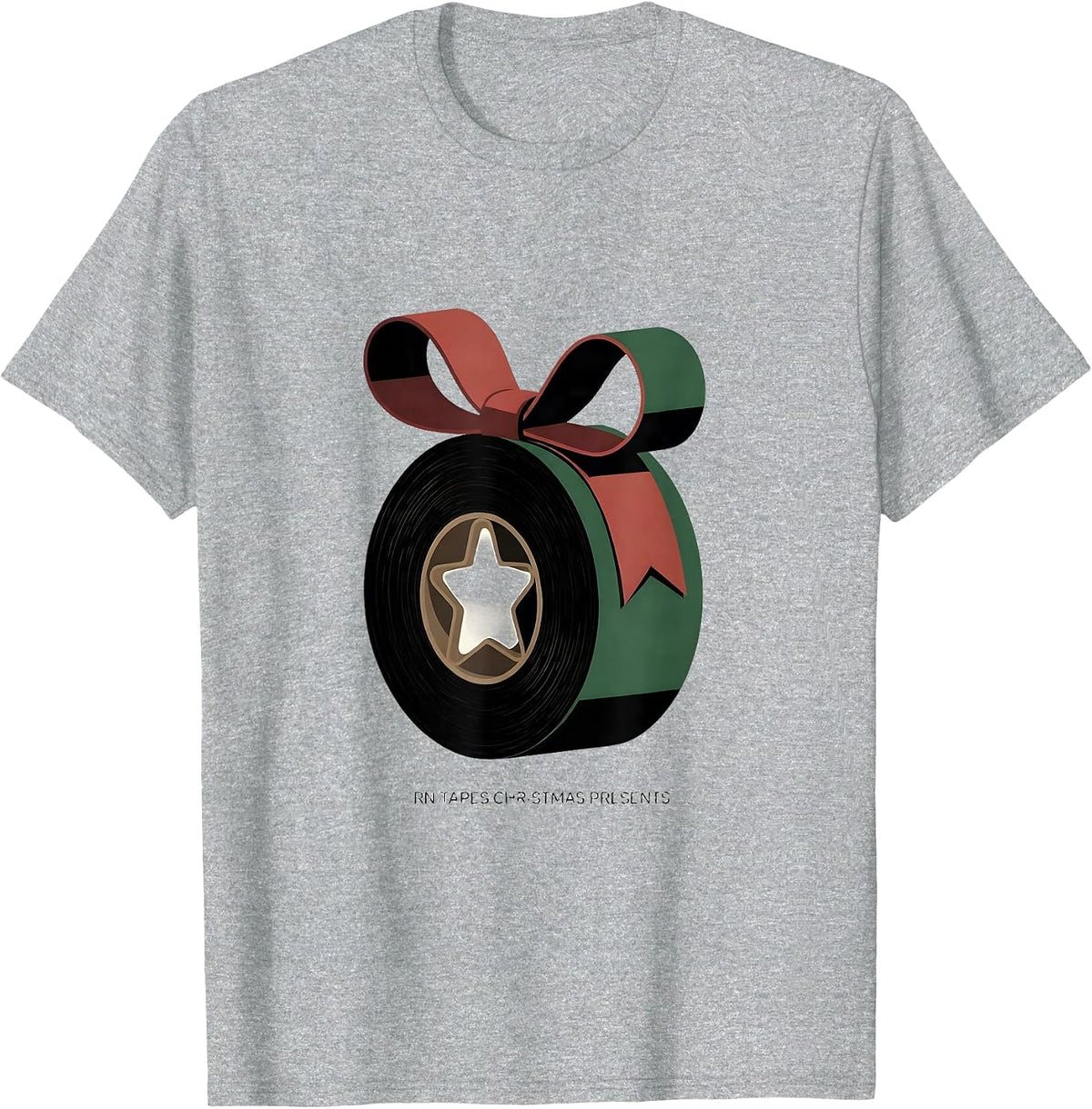 Men's RN Tapes Christmas Presents Funny Nurse Gift ICU ER Crew T-Shirt - Heather Grey