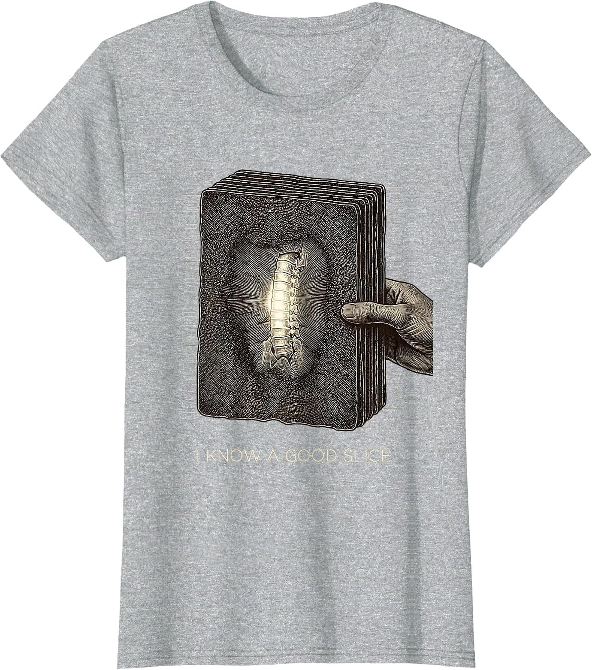 Women's I Know A Good Slice Radiology Tech CT Tech Humor T-Shirt - Heather Grey