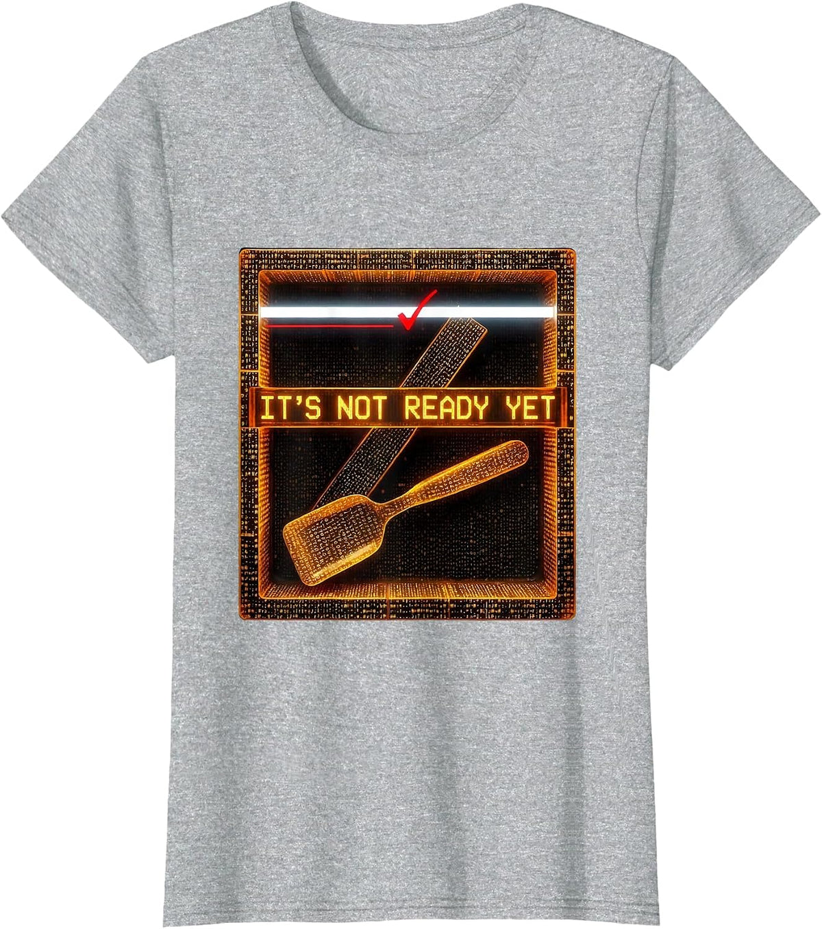Women's It's Not Ready Yet Ascii Terminal Art Pharmacy Technician T-Shirt - Heather Grey
