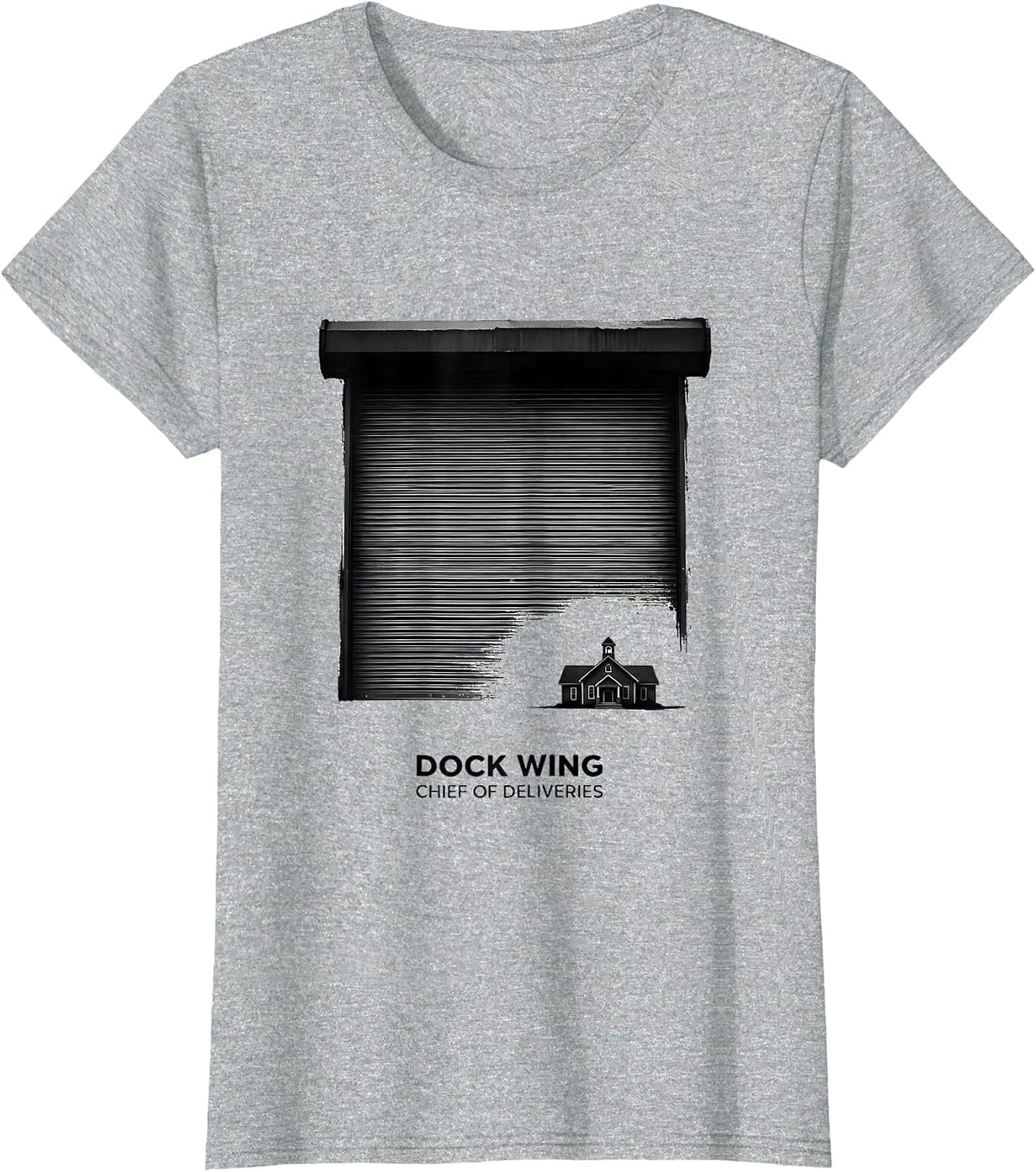 Women's Dock Wing Chief Of Deliveries Funny School Custodian Janitor T-Shirt - Heather Grey